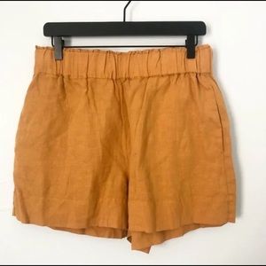 Lou & Grey linen mustard/yellow shorts
